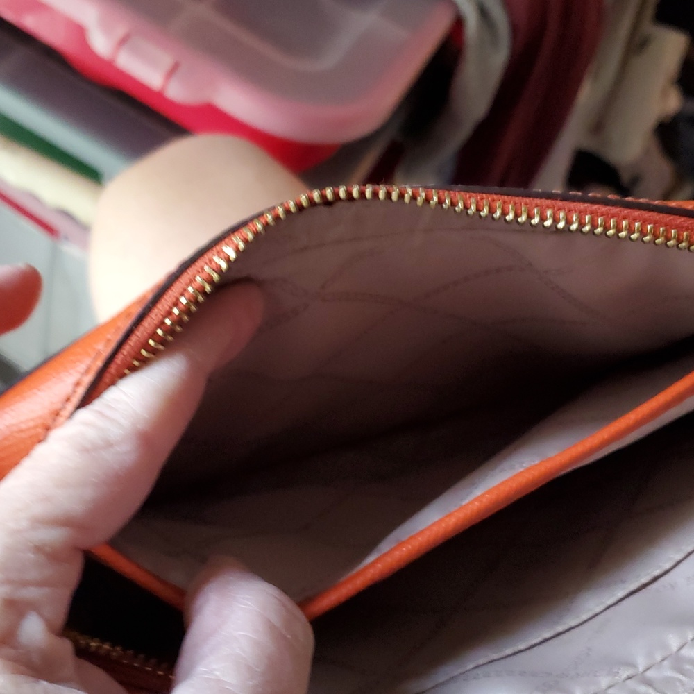 Michael Kors Vibrant Orange Crossbody Bag - Picture 3 of 6